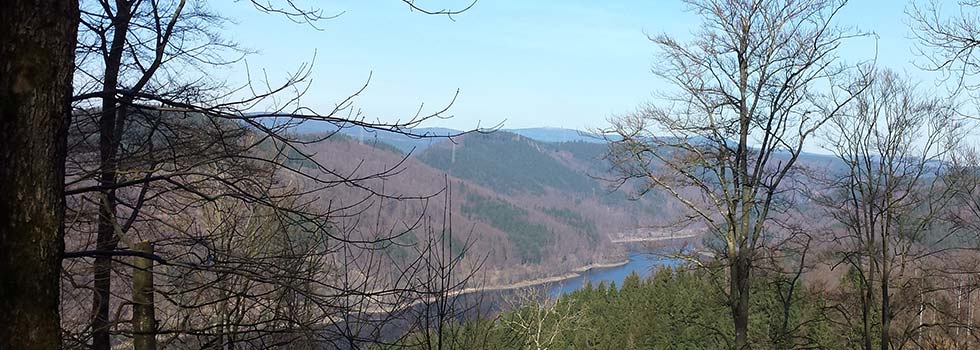 Harzer Wald mit Blick auf die Talsperre in Bad Lauterberg